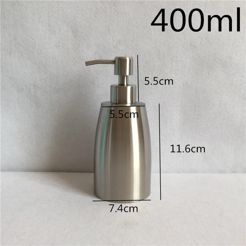 

400 мл евро простая модная бутылка для лосьона из нержавеющей стали с ручным насосом современные аксессуары для ванной жидкое мыло диспенсер...