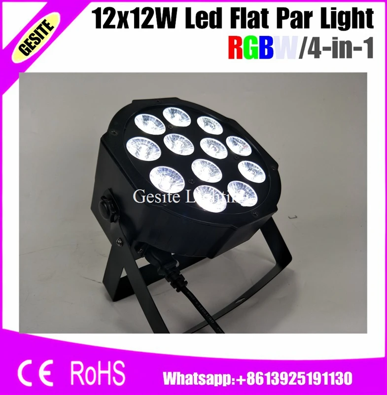 12 шт./лот 12X12W RGBW Одноцветный Par свет для профессиональной сцены Dj|par light|par lotprofessional