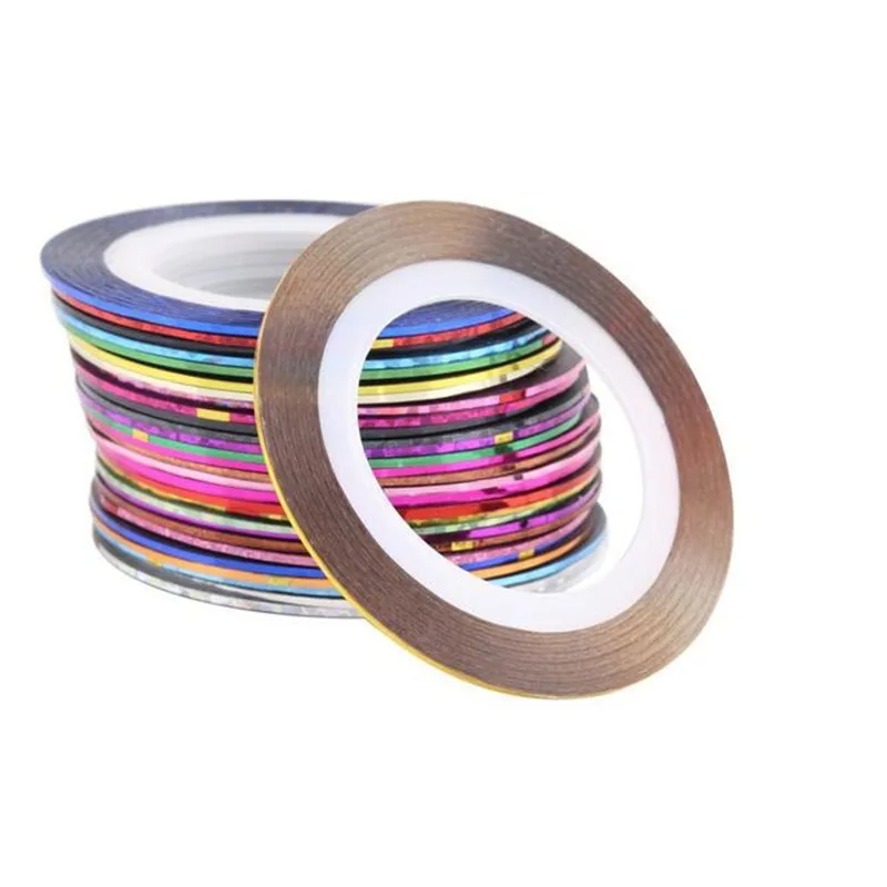 30pcs Nail Rolls Bittb пилочки для ногтей, набор инструментов для дизайна, ручка для очистки, 30 шт., стразы, рулоны, лак для ногтей, щит, защита маникюра, педикюра, набор, блестящее украшение - Цвет: 30pcs Nail Rolls