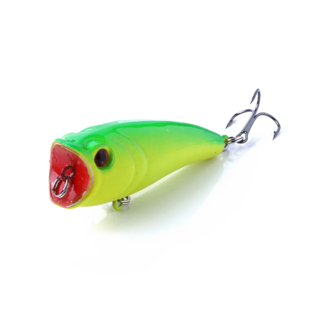

HENGJIA 1pcs 6CM/7G Popper Topwater Plastic Fishing Lures Pike Peche Bass Carp Fishing Baits Pesca Fishing Tackles