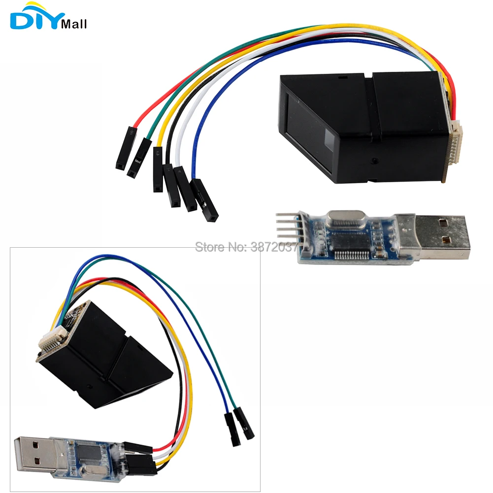 AS608 оптический сканер отпечатков пальцев Модуль сканера дверной замок с USB к ttl Последовательный модуль для Arduino UNO