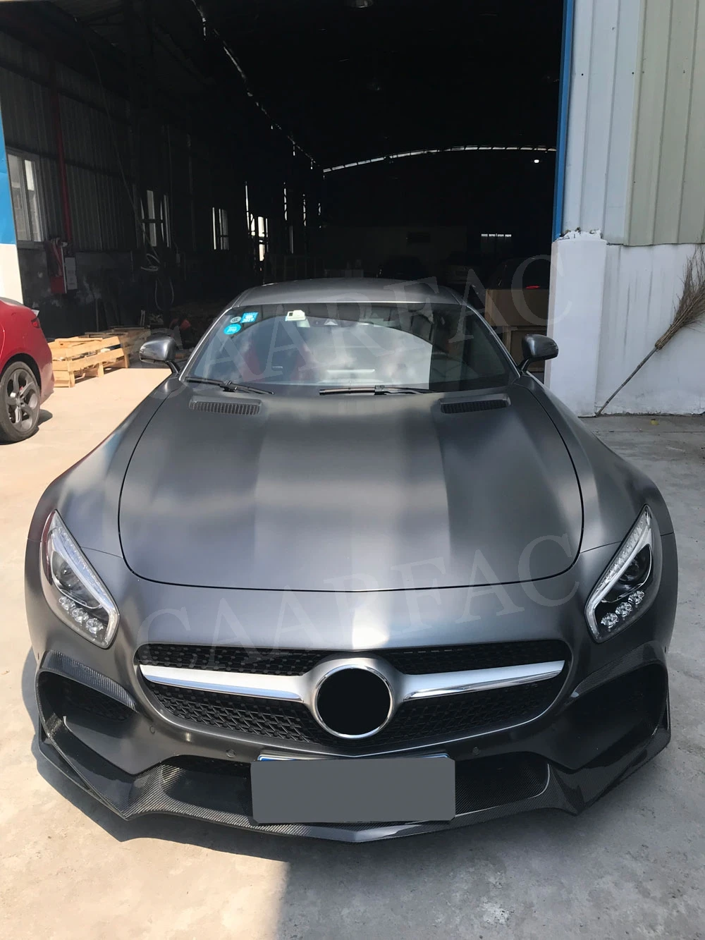 Разветвители переднего спойлера из углеродного волокна для Mercedes Benz AMG GT AMG GTS AMG GTR Coupe головной бампер подбородок