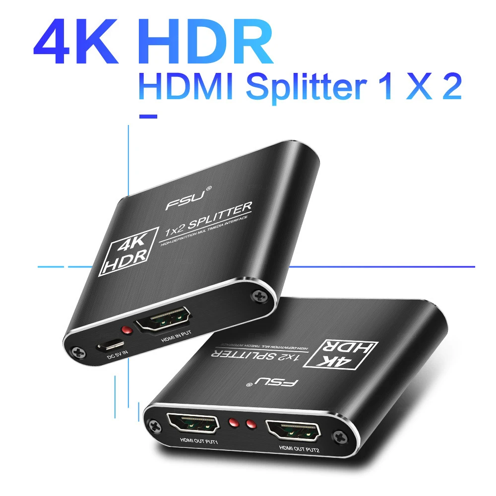 FSU HDCP 4K HDMI сплит-тер Full HD видео HDMI адаптер 1X2 сплит 1 в 2 выход усилитель двойной дисплей для HDTV DVD PS3 Xbox