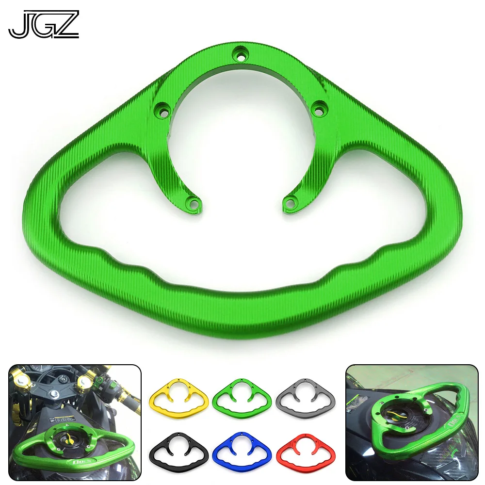 

CNC Motorcycle Passenger Handles Handrails Tank Grab Bar Armrest Hand Grips for Kawasaki Z1000 Z800 ZX-6R ZX-10R Ninja 250R H2R
