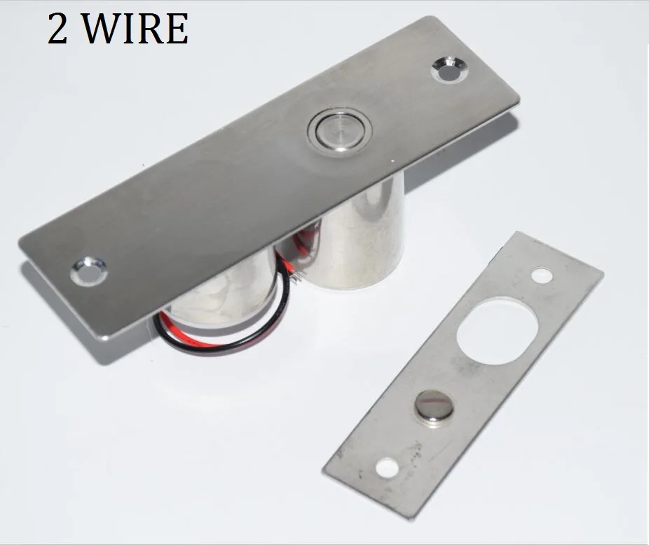 2 WIRE 800 кг вес ворота двери Система контроля доступа Электрический магнитный стеклянный дверной замок падение болт дэдболт - Цвет: 2 WIRE