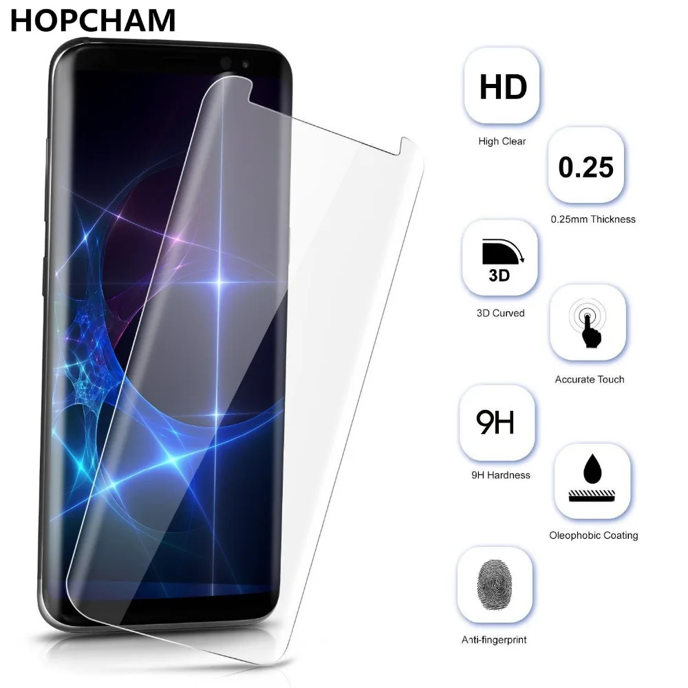 HOPCHAM не полный изогнутый чехол с дружелюбным покрытием закаленное стекло для Samsung