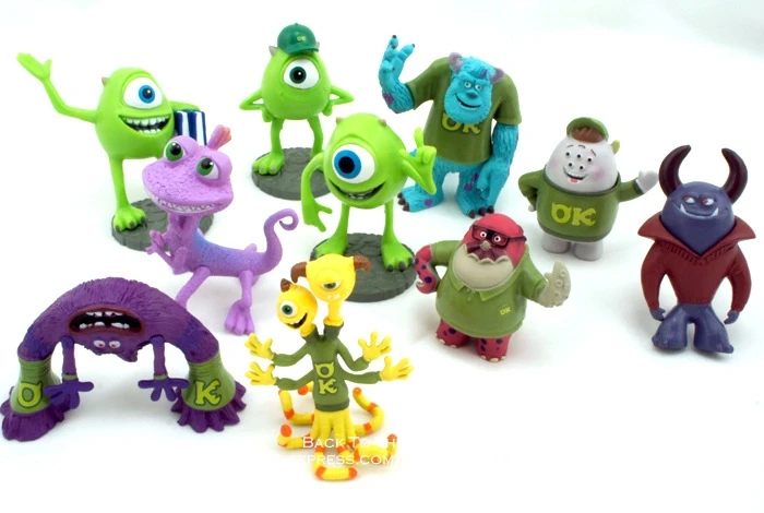 

Disney Monsters University Mike Wazowski James P.Sullivan 5-7cm 10pcs/set Action Figure Anime Mini Collection Figurine Toy model