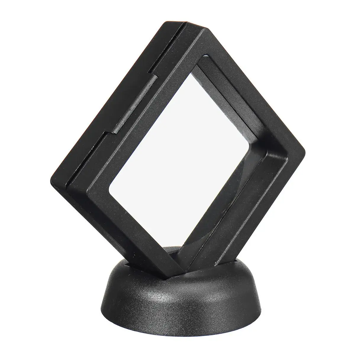 Модный ABS чехол s дисплей s квадратный 3D альбомы плавающая рамка держатель Черный Белый Монета коробка ювелирных изделий Дисплей Чехол для свадьбы