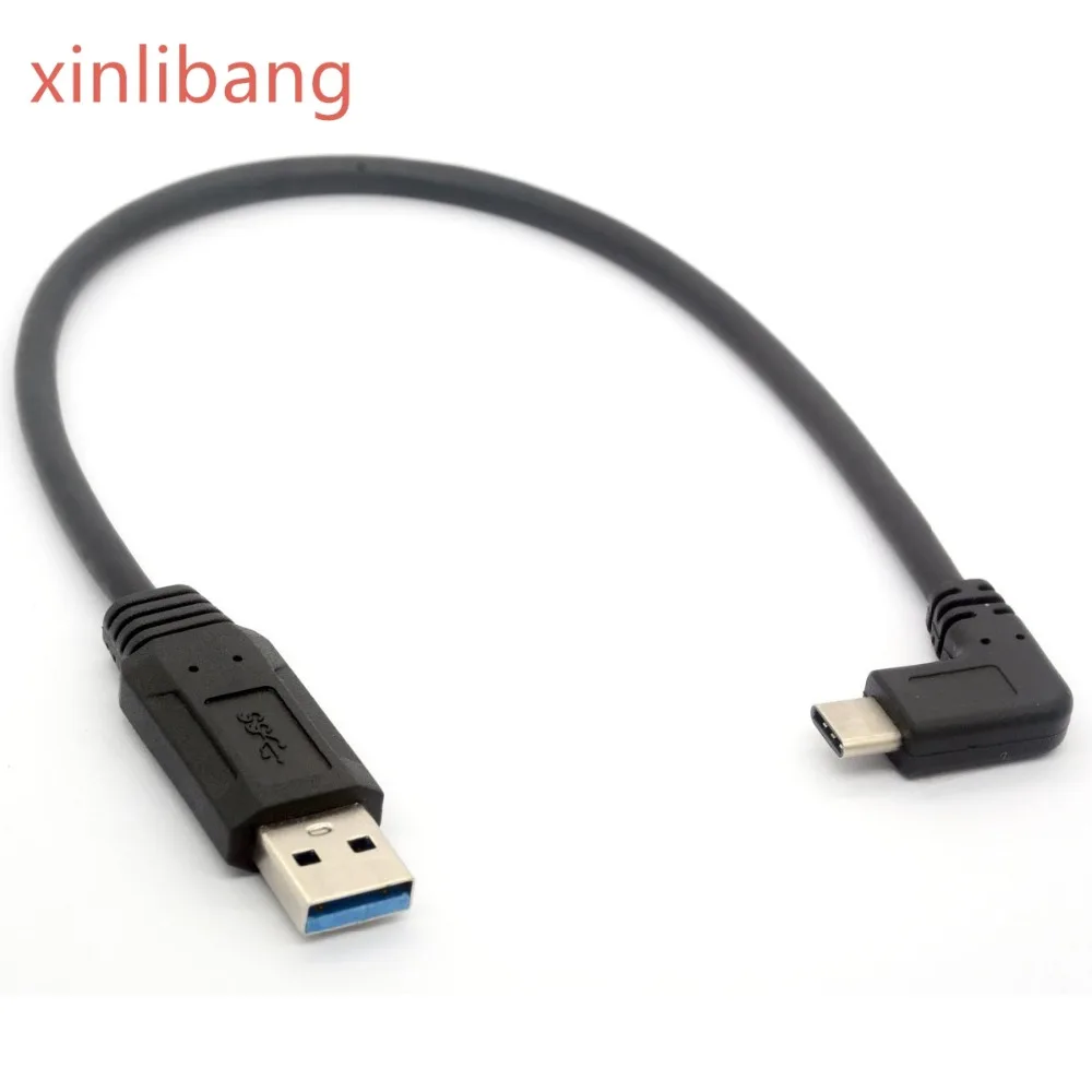 Прямой 90 градусов кабель USB 3 0 тип A папа к 1 Тип C Мужской Угол синхронизации и