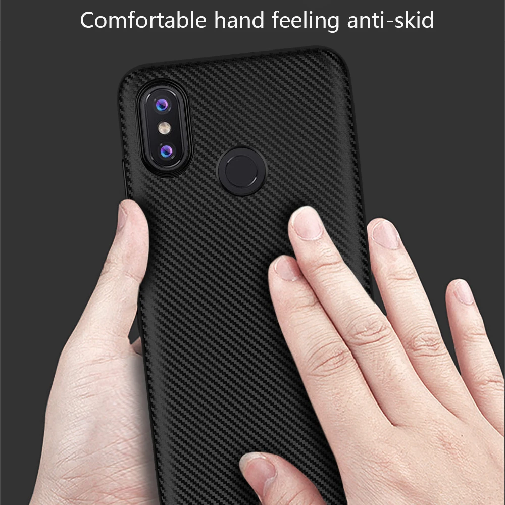 Heyytle Carbon Fiber Soft Case For Xiaomi Redmi Note 5 6 7 Pro 4X Mi 8 A1 A2 Ultra Thin TPU Shock Cover Pocophone F1 Cases |