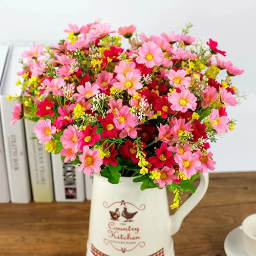 Популярный товар! 1 букет из 28 искусственных шелковых цветов|Искусственные и