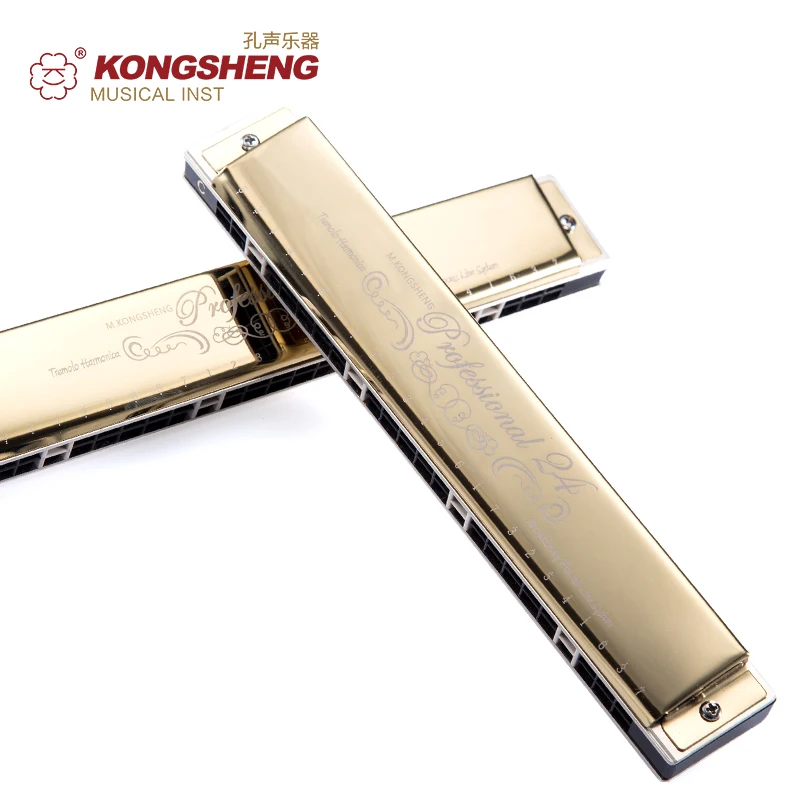 Губная гармоника KONGSHENG Tremolo с 24 отверстиями для начинающих ротовой Ключ C/# C/D/# D/E/F #