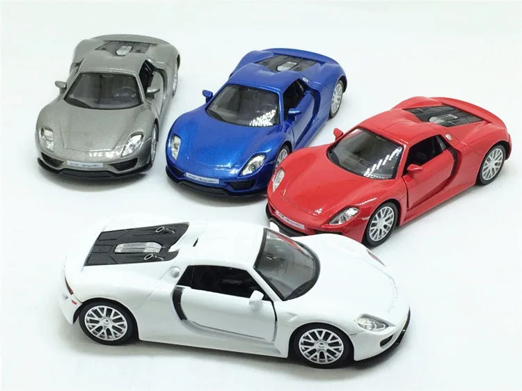Высокая имитация 1:36 RMZ город 918 Spyder сплав Diecasts модель автомобиля игрушка Вытяните назад металлический спортивный автомобиль на подарок игрушка для малыша
