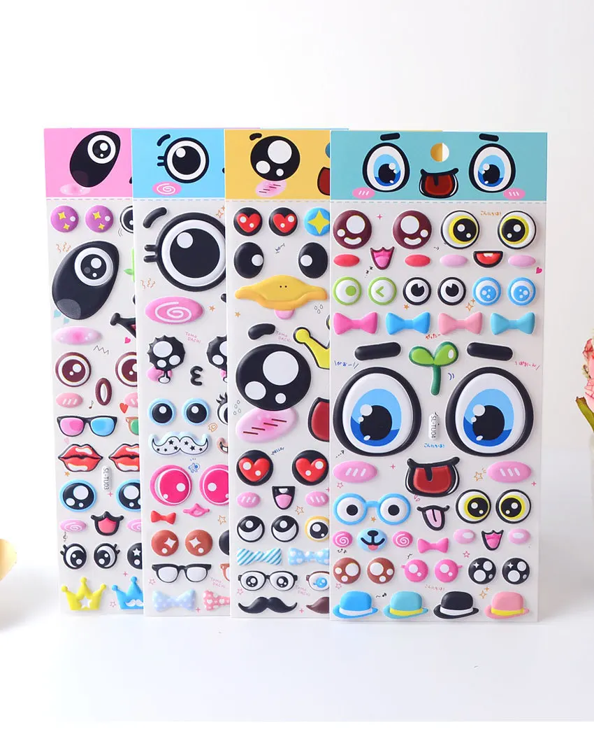 CCINEE милые наклейки эмодзи глаза используемые для Аксессуары куклы сделай сам