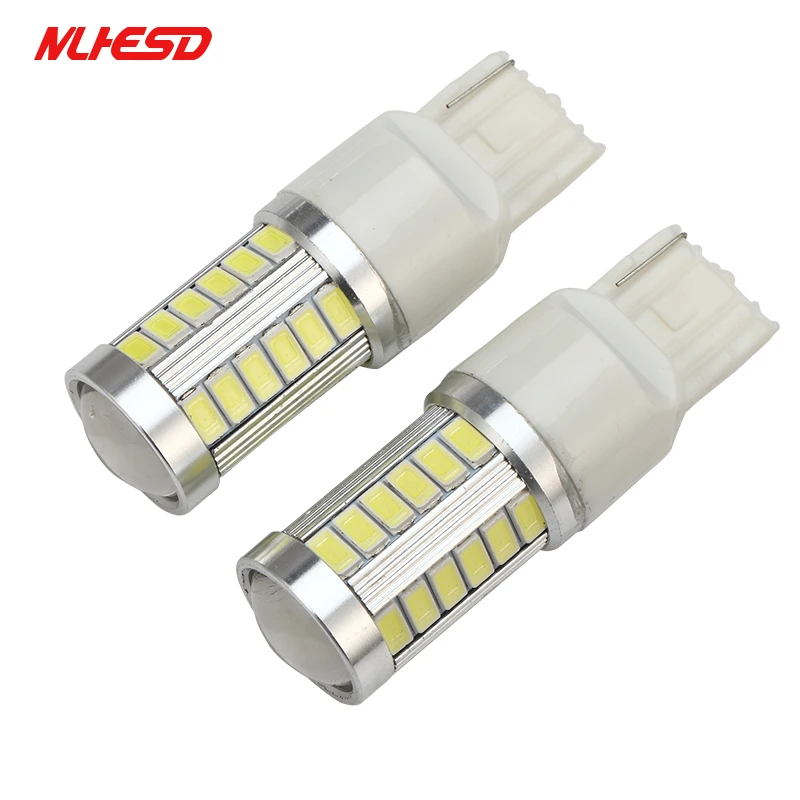 10x T20 W21W 7443 7440 33 SMD 33SMD LED 5630 резервная Янтарный оранжевый желтый туман светильник