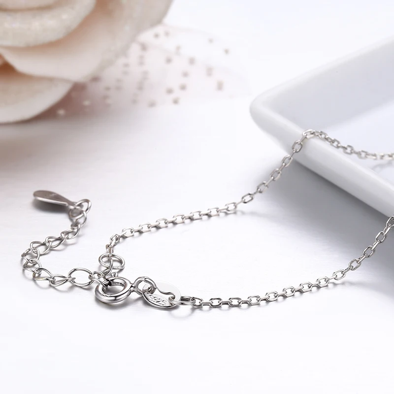 Очаровательные 925 пробы браслеты с серебряной цепочкой золотистого цвета