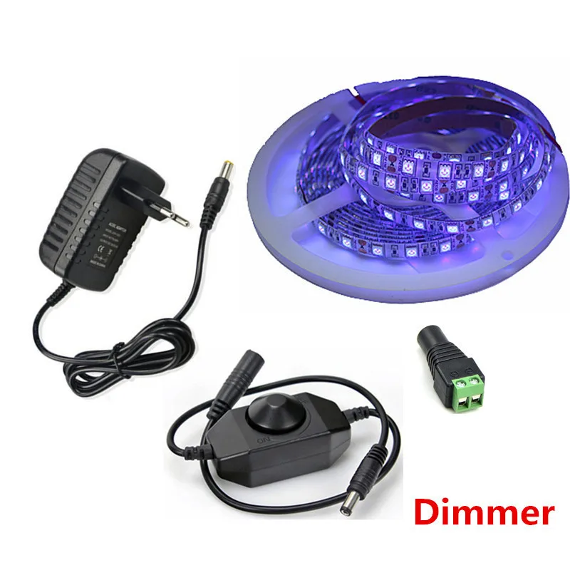 УФ светодиодная ленсветильник 3528 SMD 60/120Led s/m 395 405nm Диодная лента с