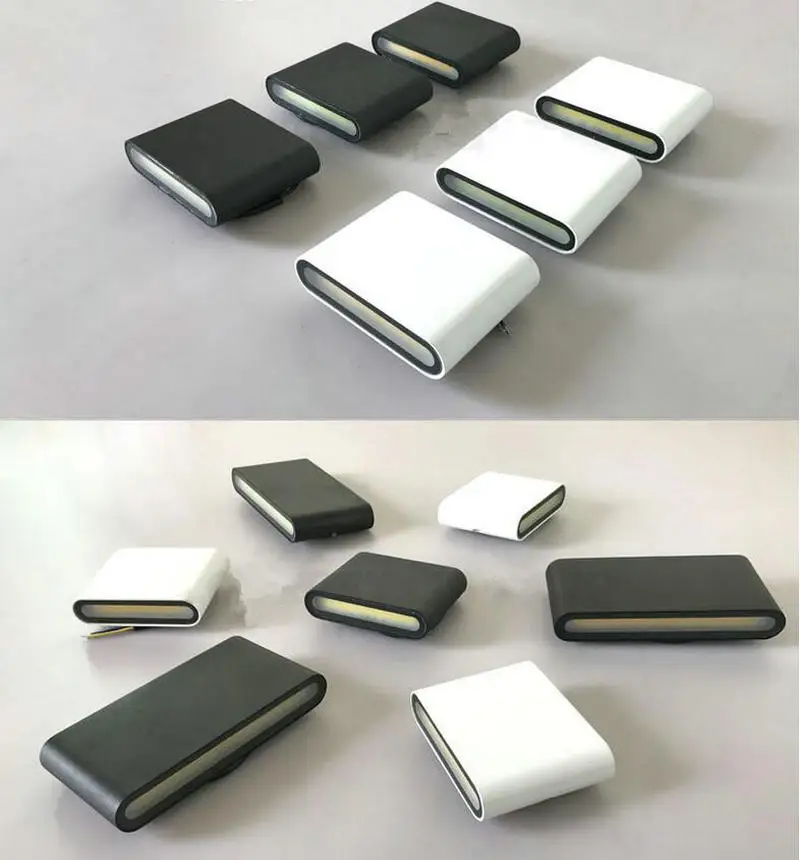 Koop Indoor Of Outdoor 12W Dimbare COB LED Wandlamp Aluminium Gemonteerd Cube LED Tuin Veranda Licht IP67 Waterdicht