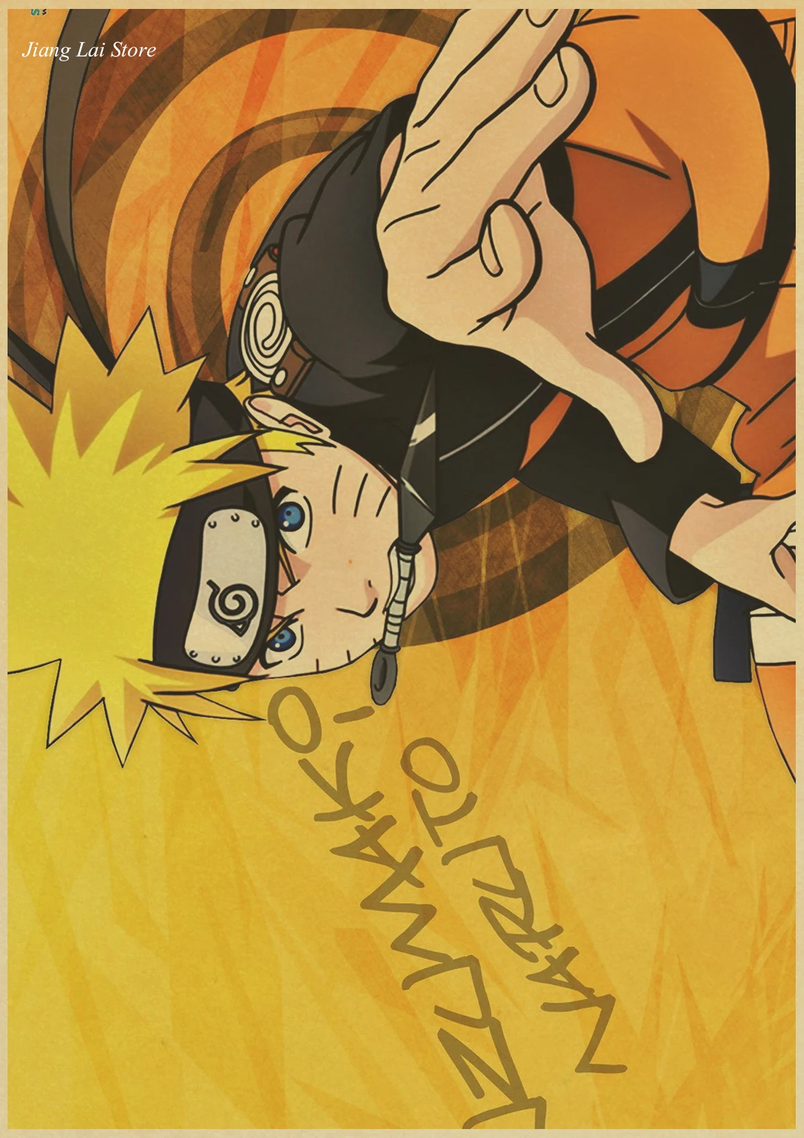 Винтаж Ретро аниме постер аниме постеры Uzumaki постер Naruto Luffy Wanted цельный Бар Кафе домашний декор наклейка на стену - Цвет: H217