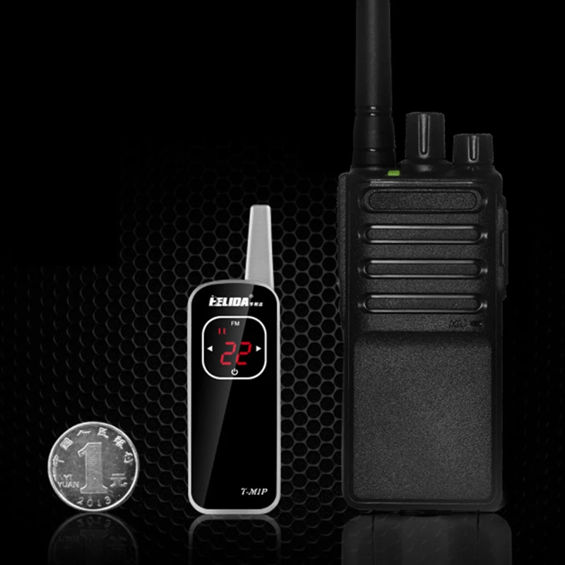 1 Piece 2018 hot selling HELIDA T-M1P uhf mini walkie talkie with FM radio two way radio for Restaurant/Hotel/School
