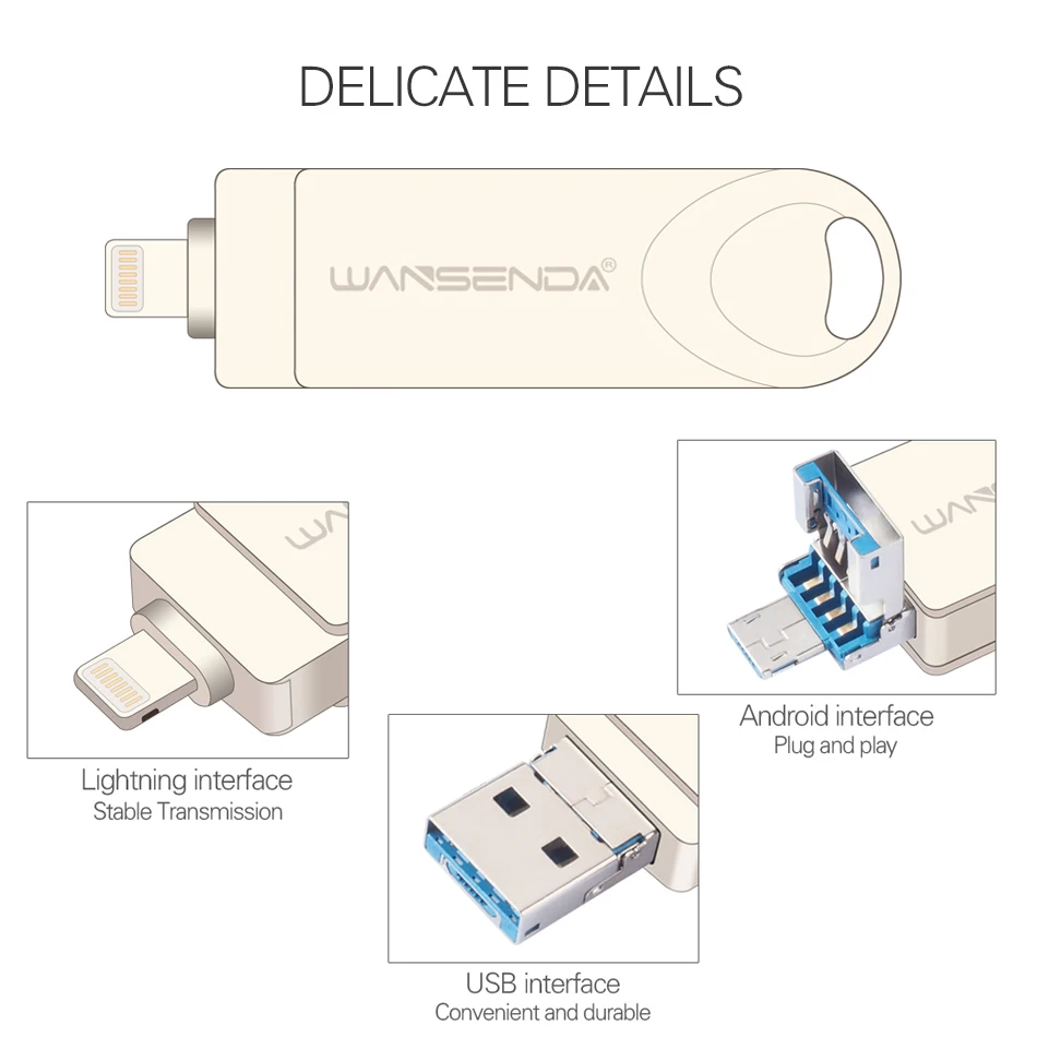 WANSENDA металлический флеш-накопитель высокоскоростной USB-накопитель 3 0 8 ГБ 16 32 64 128 |