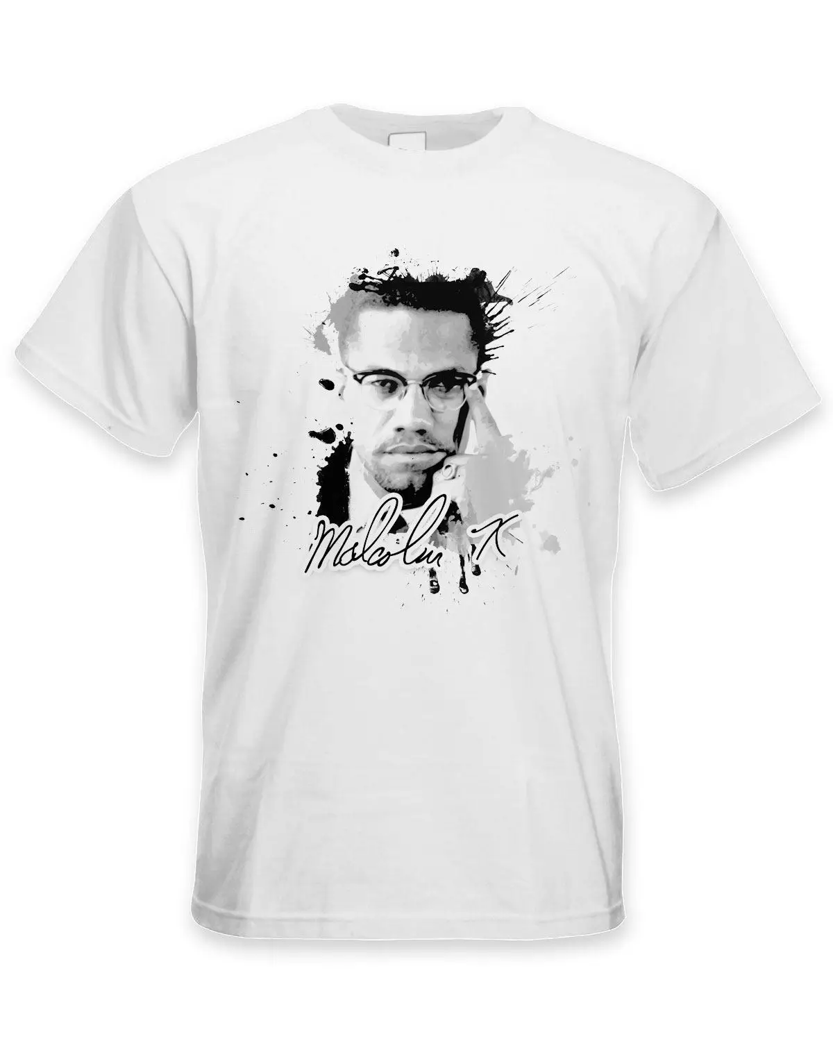Мужская футболка с дизайном гранж Malcolm X черные ковбойские права|Мужские