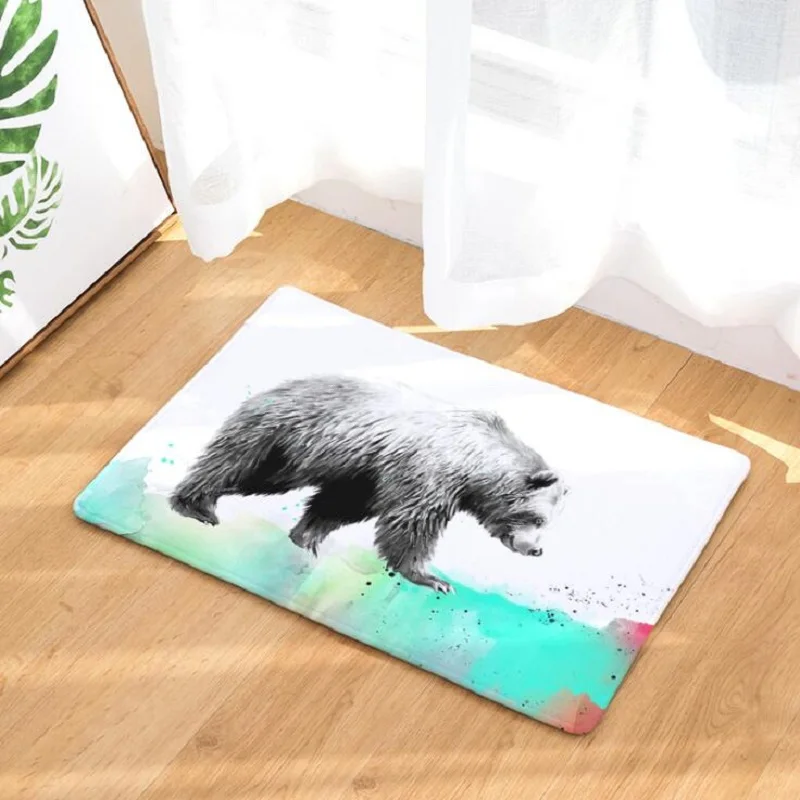 Floor Mat Animals Painting Door Home Decoration Lion Printed Bath Kitchen Carpet Toilet Rug Living Room 50x80cm | Дом и сад