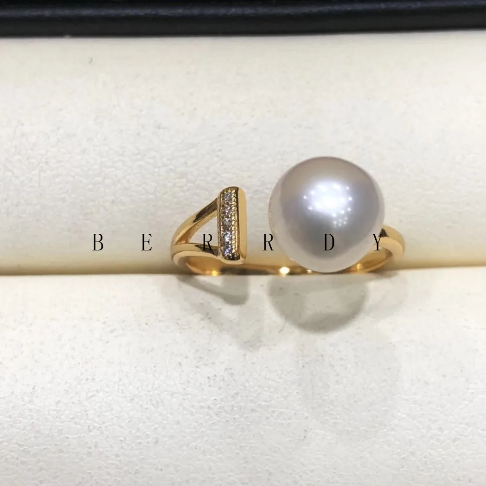 Pearl Ring Выводы, регулируемое кольцо Jewelry Запчасти фитинги очарование серебряные аксессуары для пресной воды Akoya Жемчуг Бусы Камни