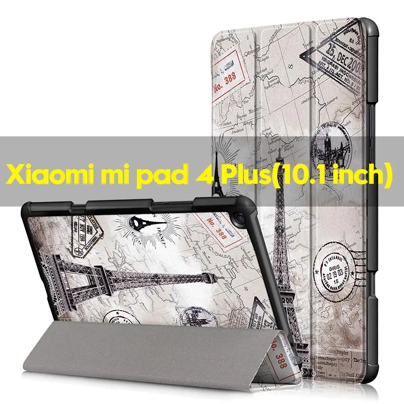 Ультратонкий чехол для Xiaomi mi pad 4 mi pad 4 8 Smart из искусственной кожи с магнитной застежкой для Xiaomi mi pad 4 Plus mi pad 4 Plus 10,1 - Цвет: mi pad 4 Plus Tower
