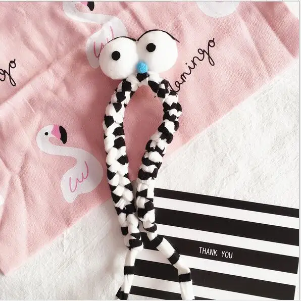 Korean kids small fresh elastic hair bands fashion girl ribbon cute big eyes cartoon print accessories | Детская одежда и обувь