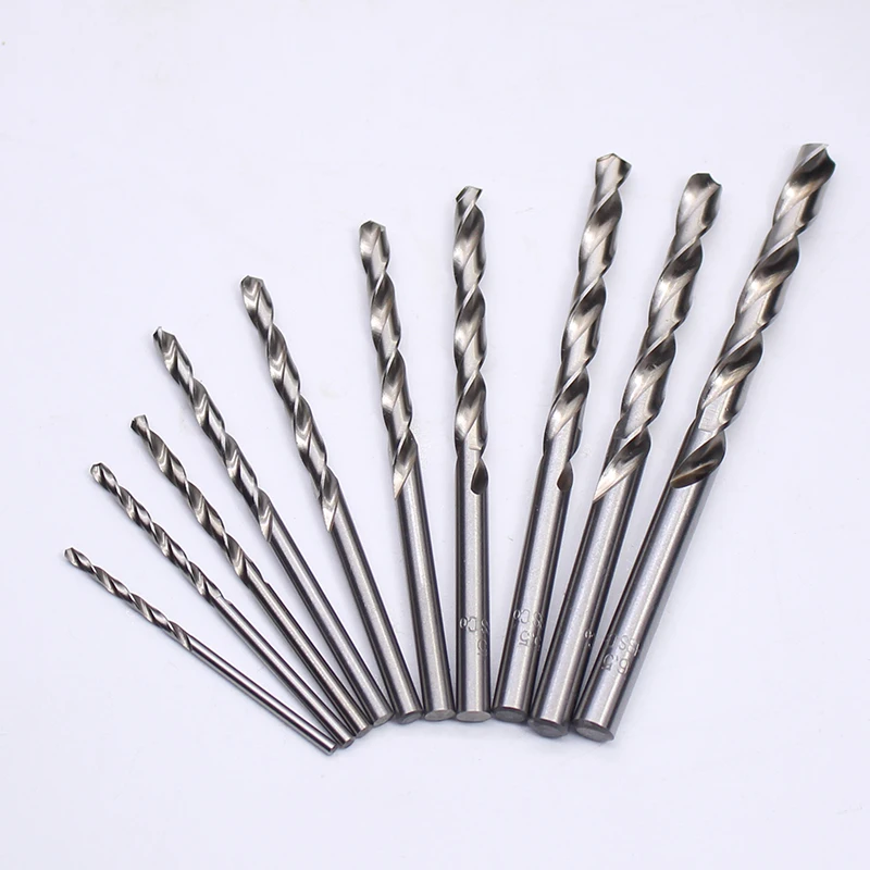 

Quality 10pcs/lot 5% Cobalt High Speed Steel Drill Bits Set HSS Twist Drills Bits For Drilling thick Steel