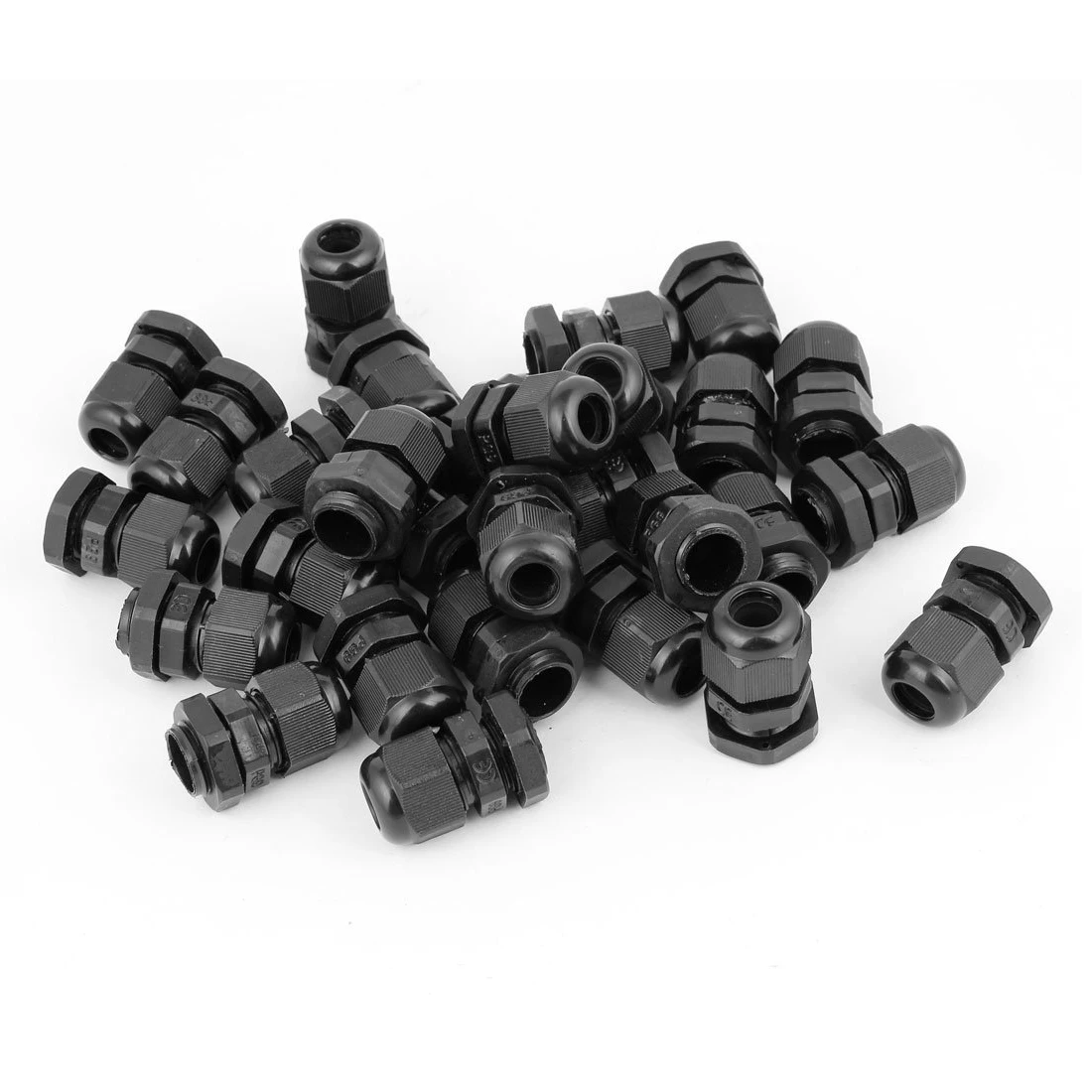 

CNIM Hot 36 Pcs Black PG9 Plastic Connector Gland for 4mm-8mm Cable