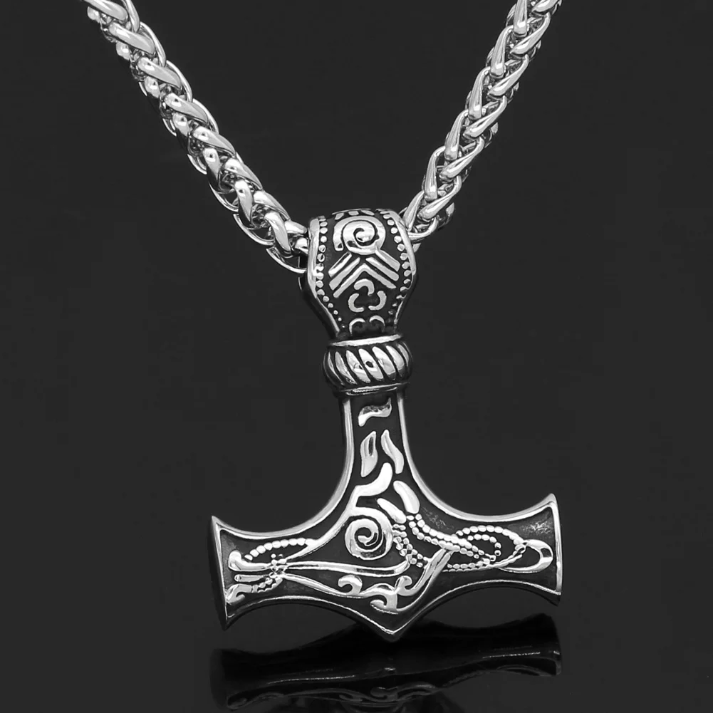 Скандинавский Викинг Mjolnir ожерелье молоток Тора из нержавеющей стали для мужчин