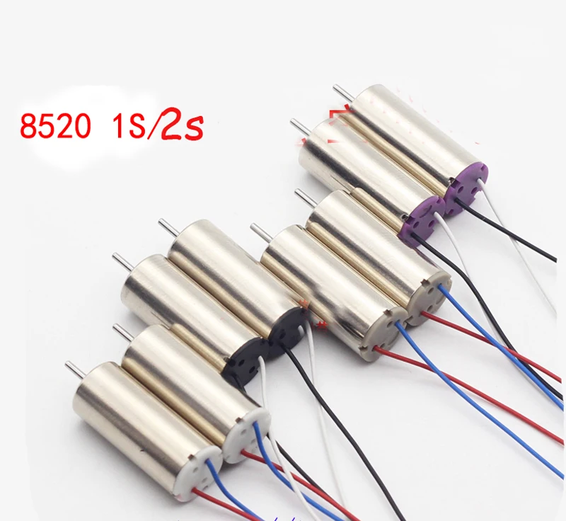Двигатель без сердечника Brush 1S 2S 8520 3 7/7 4 В мощный магнитный CW/CCW 50000 об/мин высокая