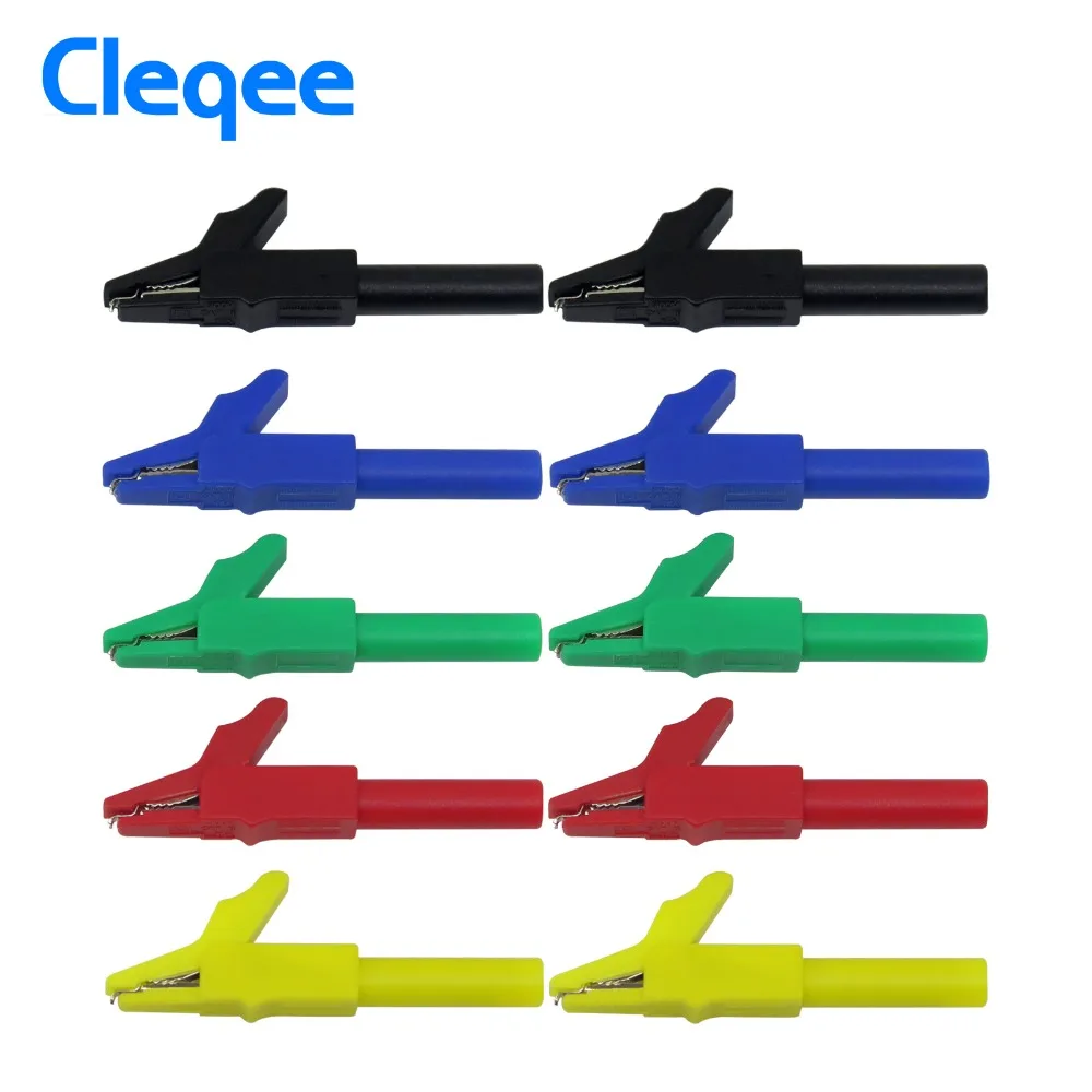 Cleqee P2007 10 шт крокодил 4 мм банан Женский Джек тестовый адаптер|Детали и аксессуары