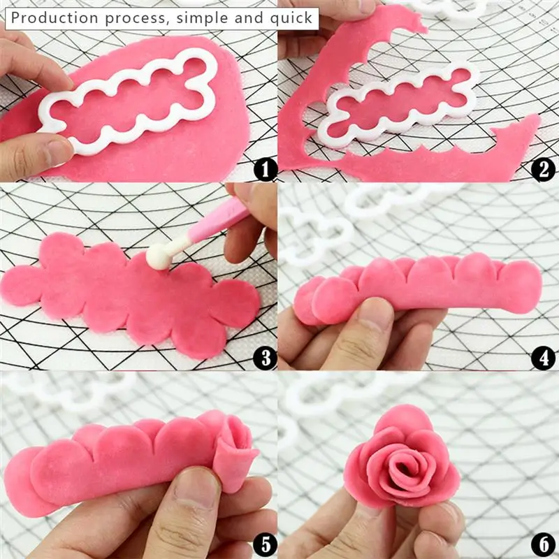 3 шт. торта роз резак DIY Embosser штамп тиснения помадка формы для выпечки инструменты
