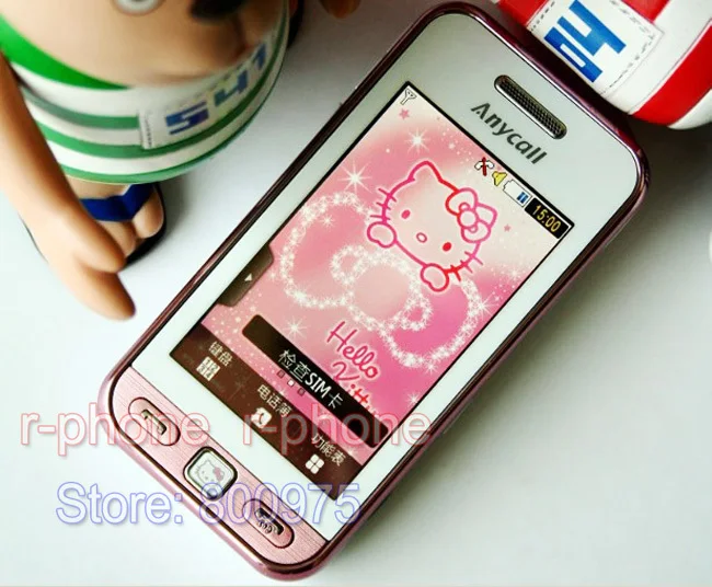 Отремонтированный Разблокированный Мобильный телефон SAMSUNG Hello kitty S5230 S5230c и один год гарантии