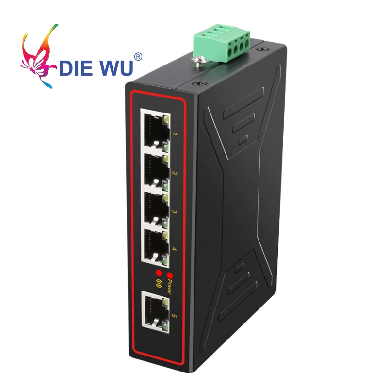 Промышленный Коммутатор Ethernet 5 портов 10/100/1000 Мбит/с гигабитный сетевой