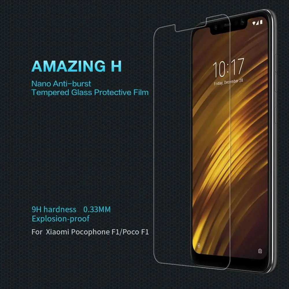 H Glass Nillkin для Xiaomi Pocophone F1 закаленное стекло Nillkin Amazing H Pro Экран Защитная пленка для Xiaomi Poco F1 - Цвет: H Glass