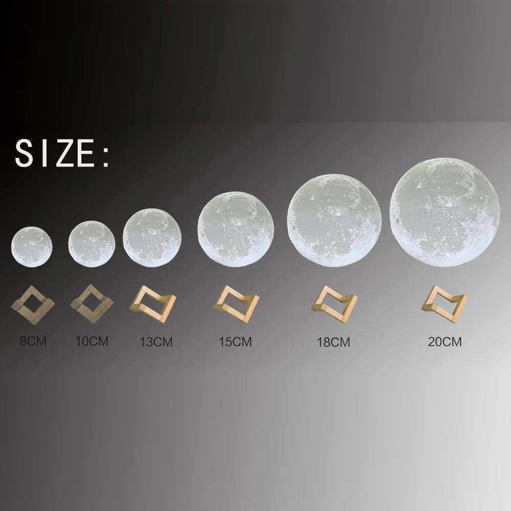 3D USB светодиодный светильник с волшебной луной Ночной настольная Лунная лампа