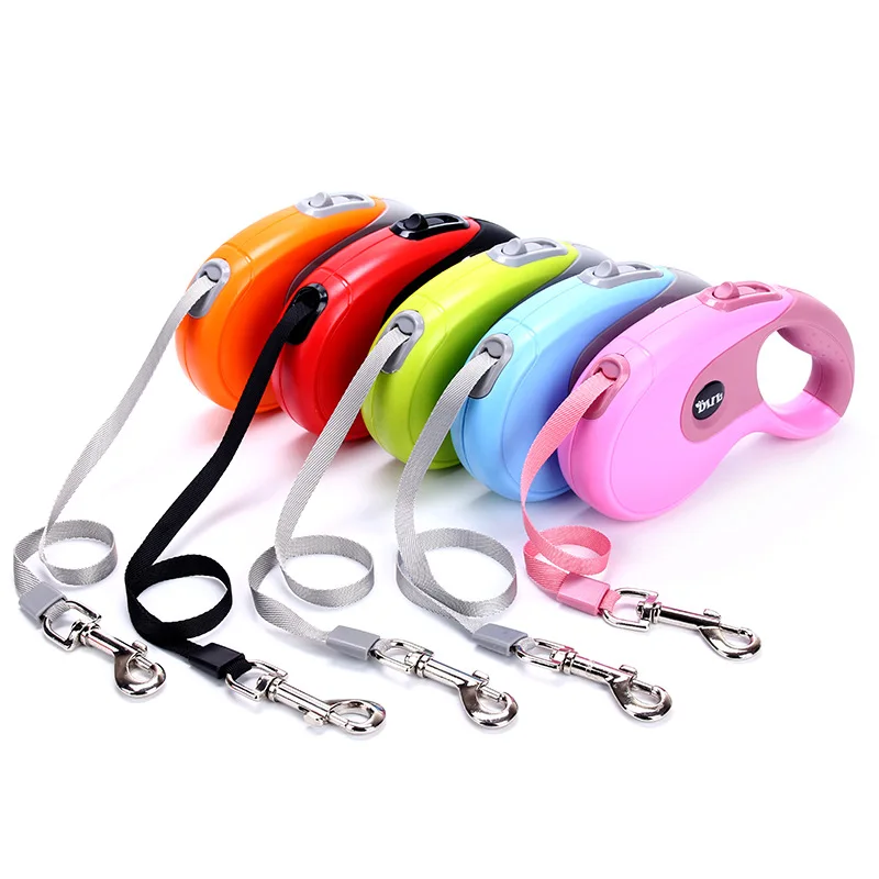 

2021 Strong Dog Retractable Leashes Big Size 3M 5M Antiskid Large Dog Cats Walk Automatic Adjustable Collar Leashes Pet Product