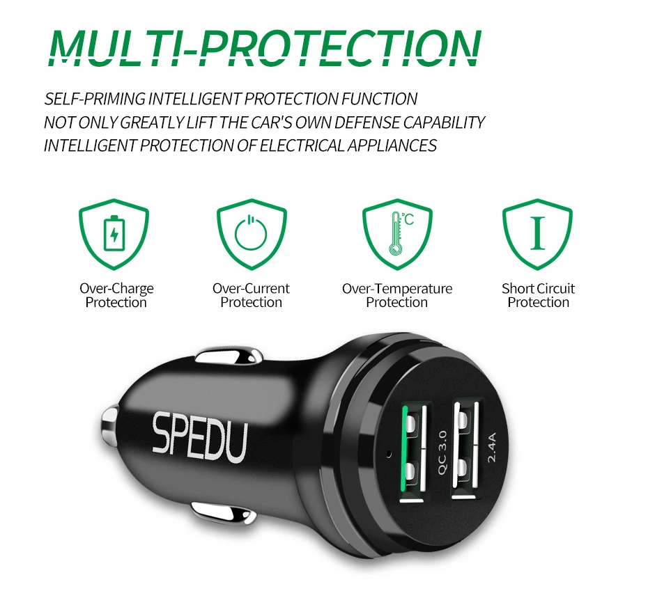 SPEDU Быстрая зарядка 3,0 быстрое USB Автомобильное зарядное устройство магнитное зарядное устройство micro usb type c кабель для samsung iphone xiaomi huawei oppo find x