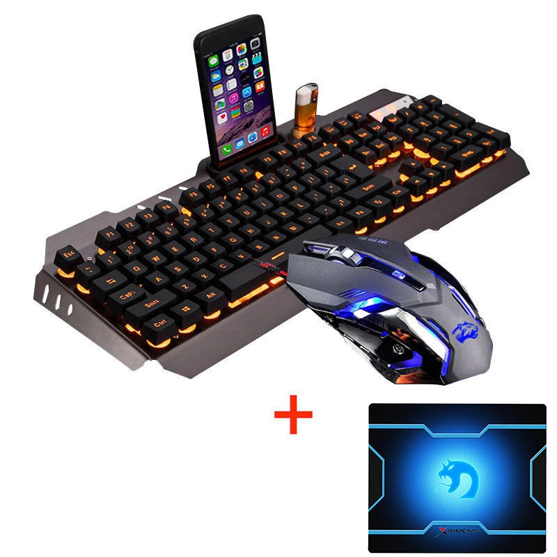 Проводная эргономичная Игровая Usb клавиатура и мышь M398 с