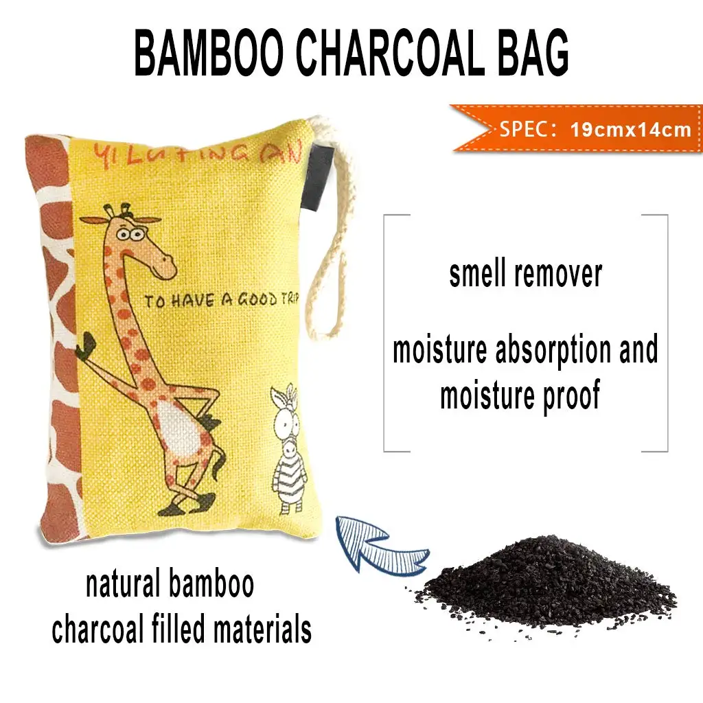 Car Smell Purifier Bamboo Charcoal Bag Eliminator Deodorant Dry Deodorizer Natural Air Purifying Linen Freshener | Автомобили и