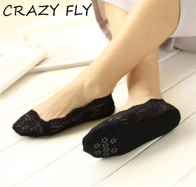 Магазин Crazy Fly 2019 носки лодочки однотонные Нескользящие дышащие неглубокие