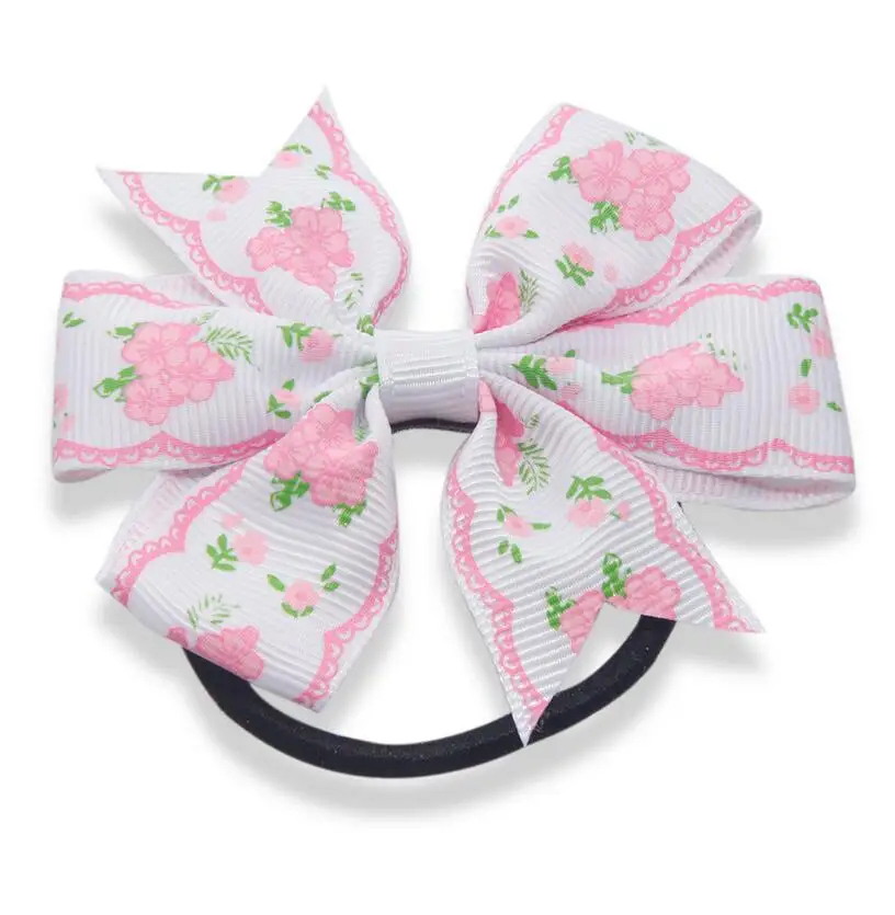 20 шт. милые большой бант узел волос Группа ленты веревки Женские аксессуары для