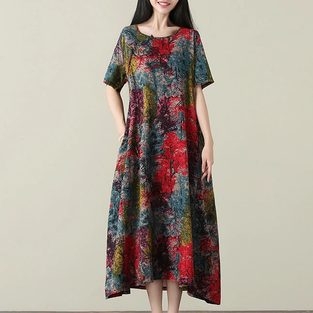 Zipipiyf 2017 лето новое искусство ретро свободные народном стиле платье с короткими