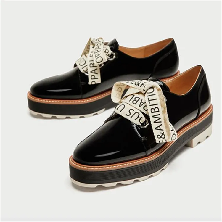 Женская обувь 18 Новинка осени студенческий стиль Ретро толстая на платформе