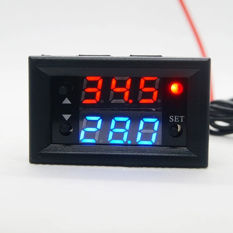 W2810 DC12V 20A цифровой термостат регулятор температуры Красный дисплей с зондом |