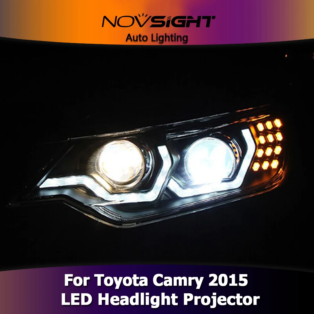 2 шт. Автомобиль Стайлинг для Toyota Camry V55 светодиодный фары DRL Bi Xenon объектив Высокий Низкий Луч поворотник